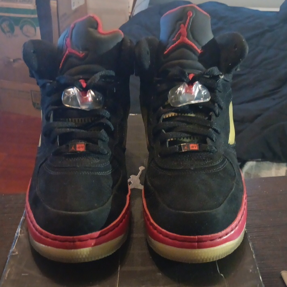Air Jordan 5 Retro Fusion (AJF 5) Rare (2008) Fusion Red Mens 12 W/OG BOX EUC - Picture 4 of 12